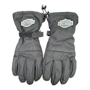 Harley-Davidson Mens L Gore-Tex Gauntlet Motorcycle Gloves Black 98170-05VM
